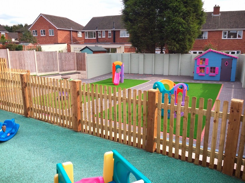 Covered Outdoor Play Area With Soft Flooring